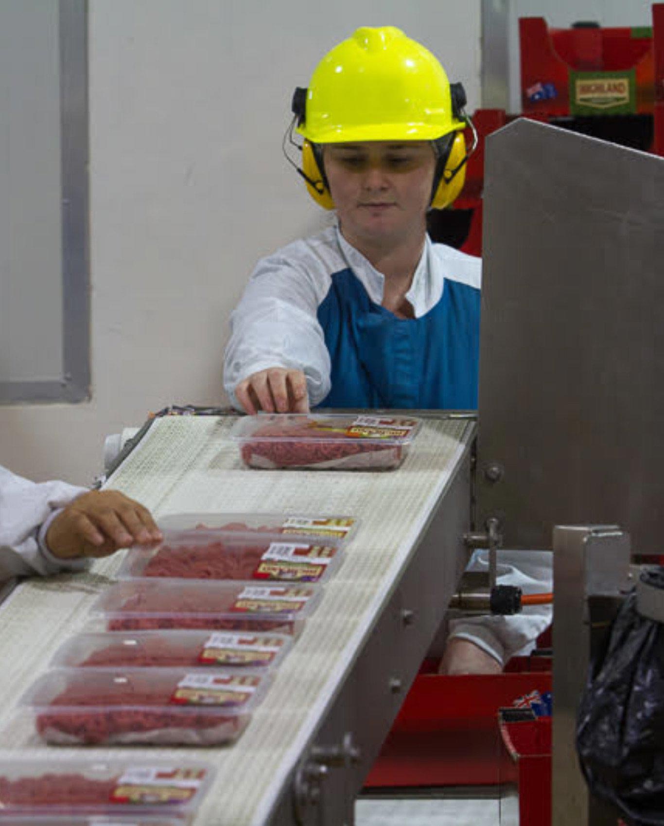 Teys employee at manufacturing facility